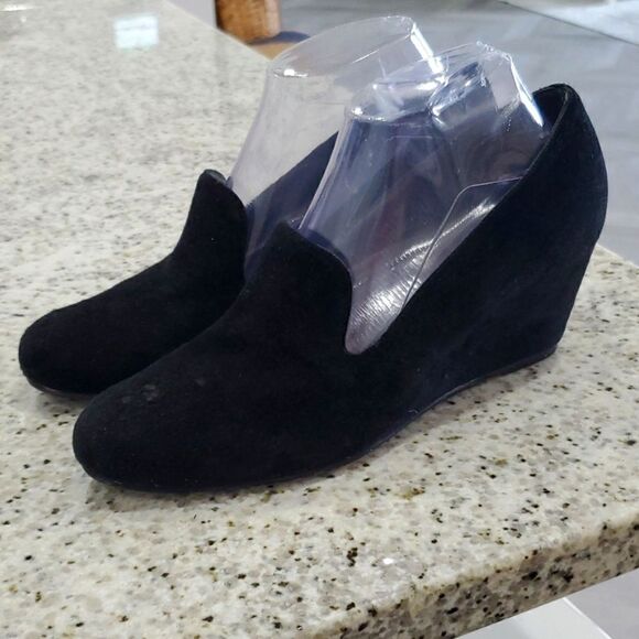 Stuart Weitzman,  Black Suede  Women’s Wedge, Size 8.5 - Picture 3 of 8